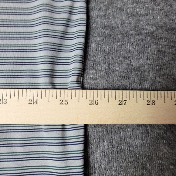 Peter Millar Summer Comfort Mens Golf Polo Sz 2XL Gray Striped Club Embroidered - Picture 8 of 11